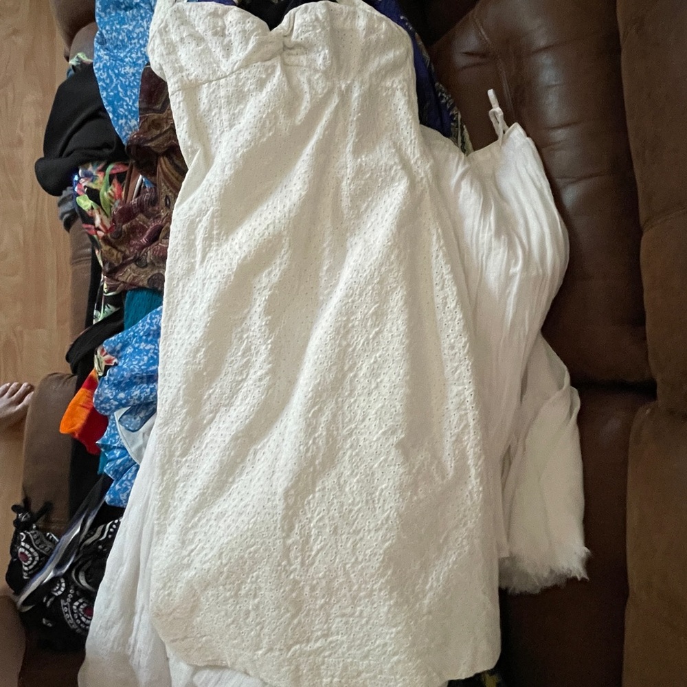 Express white lined halter dress, size 2.